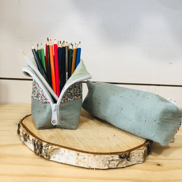 Trousse pot de crayon + trousse rectangulaire justice league 