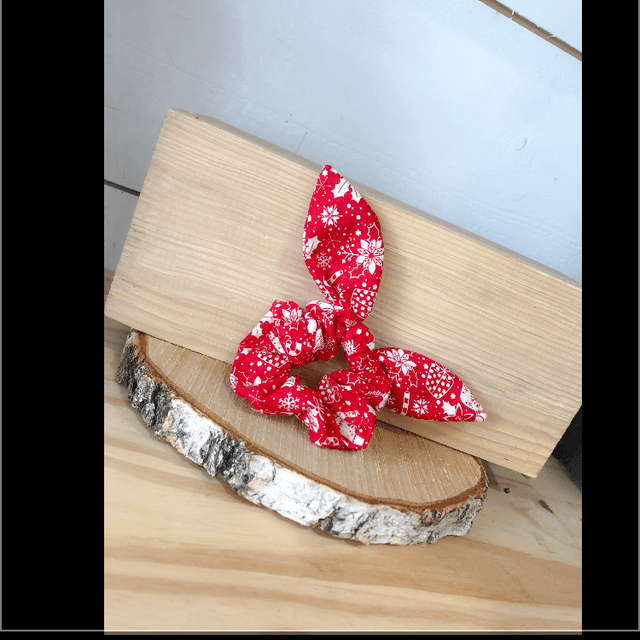 Coffret Foulchie et Chouchou Noeud imprimé Noël 