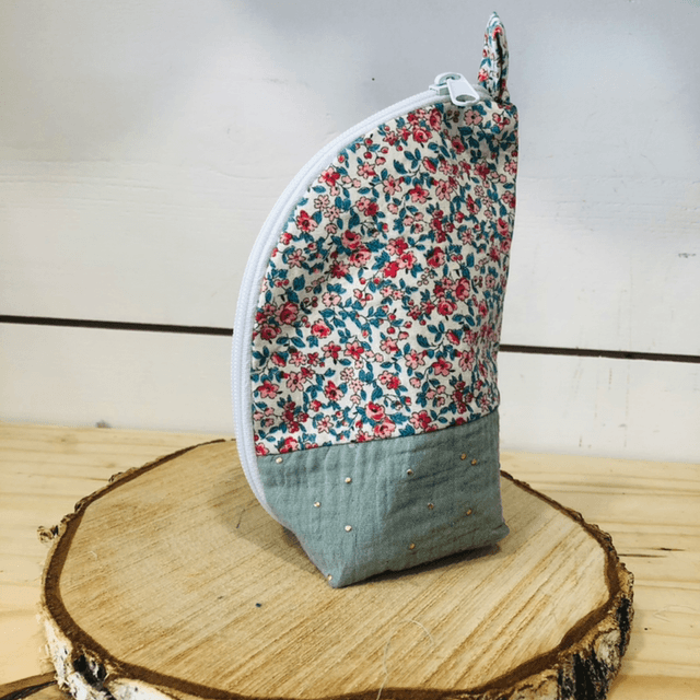 Trousse pot de crayon petite fleur  