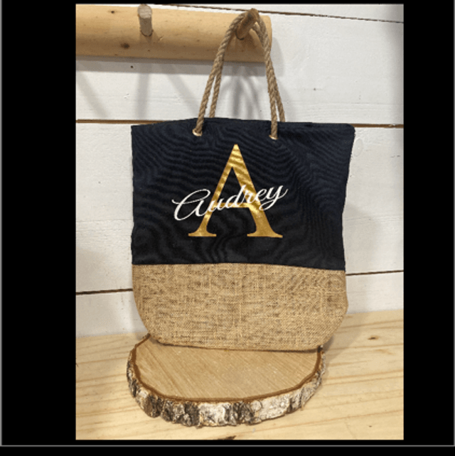 Sac cabas Initial + prénom 