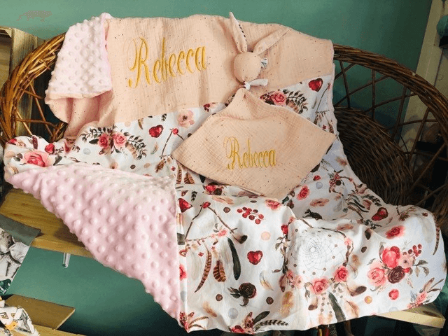 Plaid attrape rêve rose 