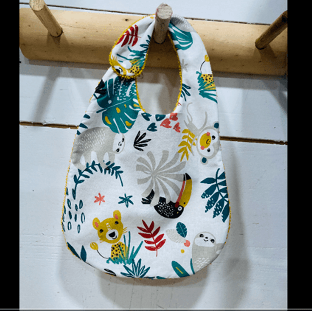 Bavoir Jungle blanc 
